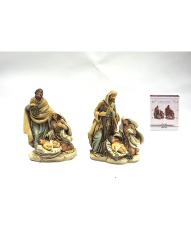 PERSONAGGI PRESEPE: vendita online NATIVITA NATURALE SU BASE 12X8,5X5CM ASSORTITO in offerta