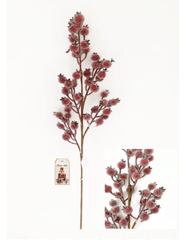 PICK: vendita online PICK CON BACCHE ROSSE INNEVATE 66X12CM in offerta