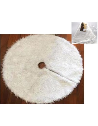 OGGETTISTICA NATALE: vendita online COPRIALBERO BASE PELLICCIA D90CM BIANCO in offerta