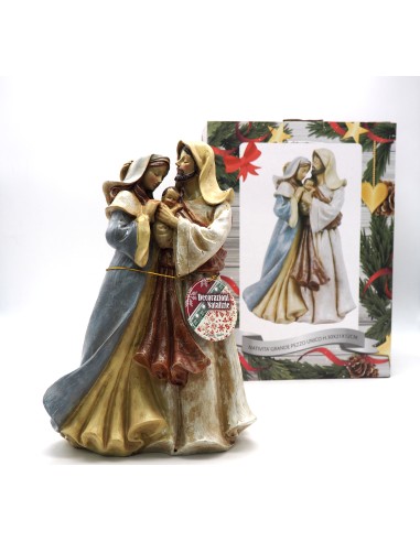 PERSONAGGI PRESEPE: vendita online NATIVITA GRANDE PEZZO UNICO 30X21X12CM in offerta