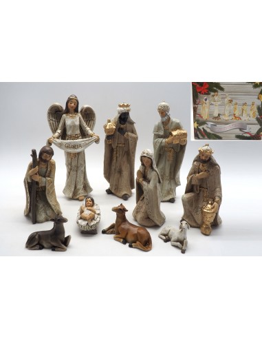 PERSONAGGI PRESEPE: vendita online SET 10PZ PRESEPE 22X14,5X7CM VESTE COLORATA in offerta