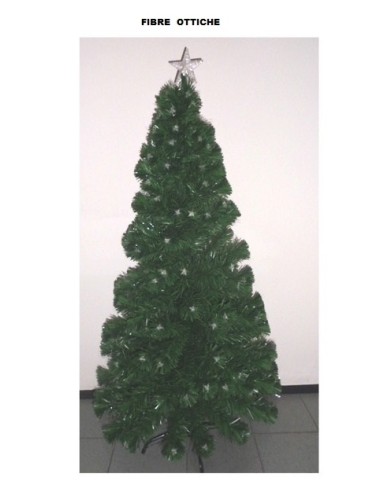 ALBERI DI NATALE: vendita online Albero di Natale Verde altezza 150cm con fibre ottiche e 170 stelle sulle punte in offerta