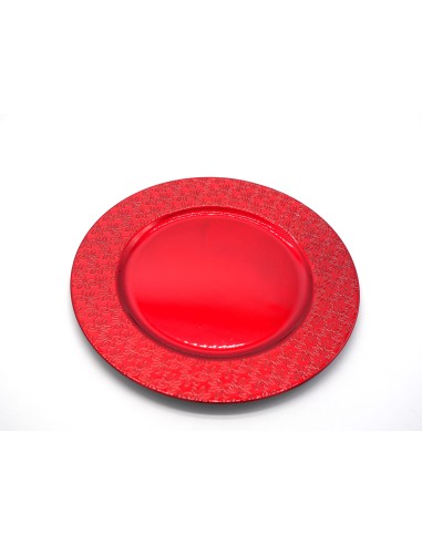 SOTTOPIATTI: vendita online PIATTO PLASTICA 16282 D33CM ROSSO LUCIDO in offerta