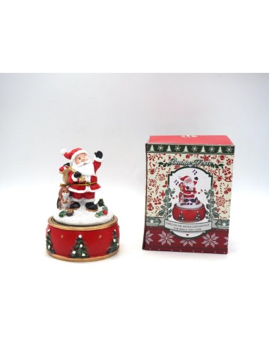 OGGETTISTICA NATALE: vendita online CARILLON 03403 CON BABBO NATALE 15X11,5CM in offerta