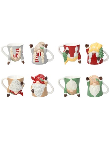 PORCELLANE: vendita online NATALE UP DOWN TAZZA MUG 300CC GNOMO in offerta