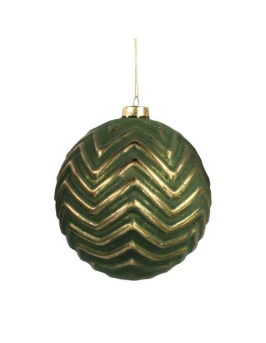 SFERE E PENDAGLI: vendita online SFERA 612573 VETRO VERDE/ORO 10CM in offerta