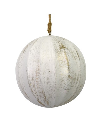 SFERE E PENDAGLI: vendita online SFERA LEGNO BIANCO 11CM in offerta