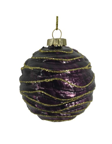 SFERE E PENDAGLI: vendita online SFERA VETRO 10CM VIOLA/ORO in offerta