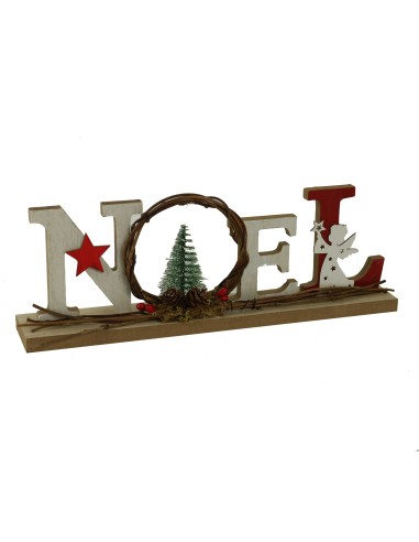 OGGETTISTICA NATALE: vendita online SCRITTA NOEL LEGNO 30X5X10CM NATURALE in offerta