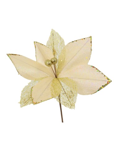 FIORI: vendita online FIORE TESSUTO ORO 27X26,5CM in offerta