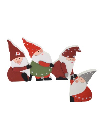 OGGETTISTICA NATALE: vendita online DECORAZIONE BABBO NATALE LEGNO 13X8X8CM in offerta