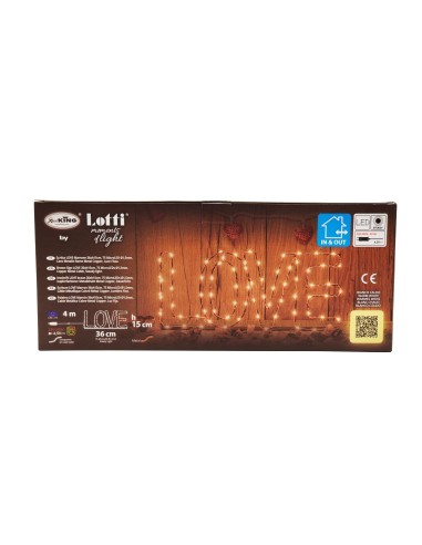 LUCI DI NATALE: vendita online Scritta LOVE Luminosa a LED Bianco Caldo - Decorazione Romantica in offerta