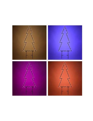 LUCI DI NATALE: vendita online ALBERO NATALE METALLO 140 LED MULTICOLOR 140CM in offerta