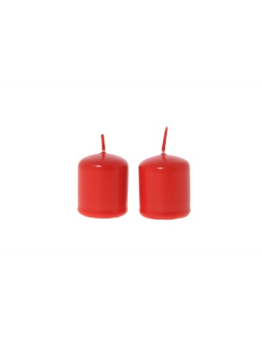 CANDELE E GIROCANDELE: vendita online SET 2 CAND 79229 PILLAR LUCIDE ROSSE 5CM in offerta