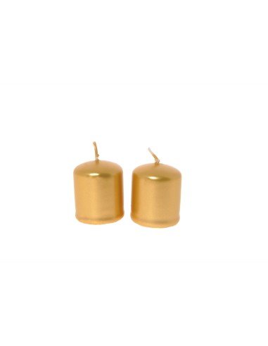 CANDELE E GIROCANDELE: vendita online SET 2 CAND 90311 PILLAR ORO 5CM in offerta