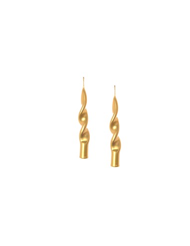 CANDELE E GIROCANDELE: vendita online SET 2 CAND 95003 FIAMMA 14CM ORO in offerta