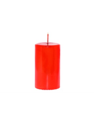 CANDELE E GIROCANDELE: vendita online CANDELA PILLAR " LUCID " H CM 15 X D 9 COLORE ROSSO in offerta