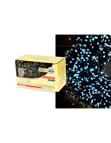 LUCI DI NATALE: vendita online S/LUM 87594 CATENA 576LED BIANCO FREDDO in offerta