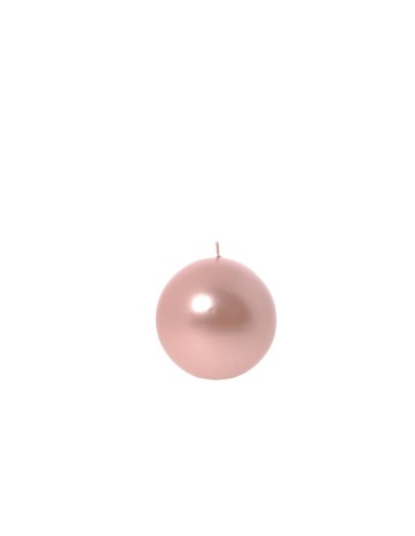 CANDELE E GIROCANDELE: vendita online CAND SFERA 68899 METALLICA 10CM ROSE GOLD in offerta