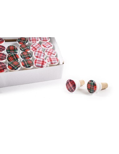 OGGETTISTICA NATALE: vendita online TAPPO 37565 BOTTIGLIA TARTAN in offerta