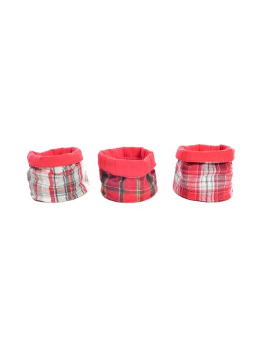 LANTERNE: vendita online CESTINO 08497 PORTAPANE GOLD TARTAN in offerta