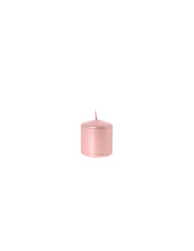 CANDELE E GIROCANDELE: vendita online CANDELA 68806 PILLAR ROSE GOLD 7,5CM in offerta