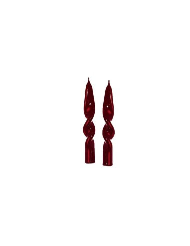 CANDELE E GIROCANDELE: vendita online SET 2 CANDELE 69414 FIAMMA BORDEAUX 14CM in offerta