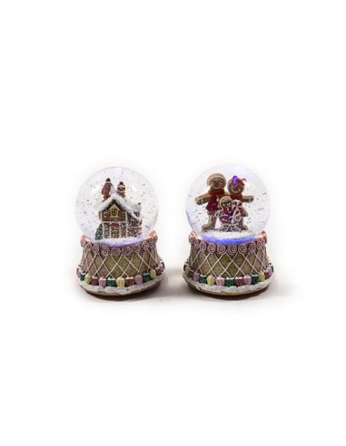 OGGETTISTICA NATALE: vendita online Carillon Palla di Neve in Resina con Luci e Musica di Natale 11x15CM - La Magia di Natale...