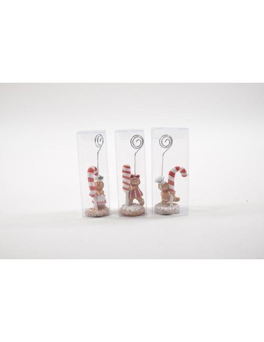 OGGETTISTICA NATALE: vendita online SEGNAPOSTO CANDY RESINA 12X4X4CM in offerta