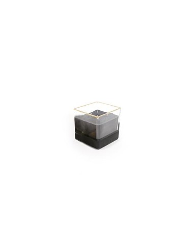 CANDELE E GIROCANDELE: vendita online CANDELA 94916 NERA BORDO ORO 12X12X12CM in offerta