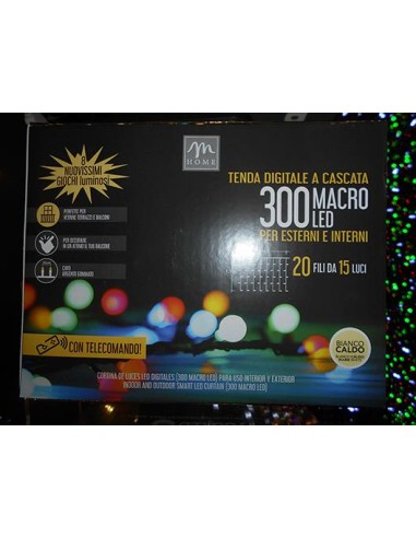 LUCI DI NATALE: vendita online TENDA 61376 BIANCA 300L C/GIOCHI IMMAGINI DOPPIO TELECOMANDO in offerta