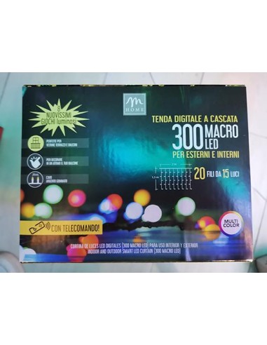 LUCI DI NATALE: vendita online TENDA 61390 DIGIT 300L RGB CON GIOCHI IMMAGINI DOPPIO TELEC 2X1,5MT in offerta