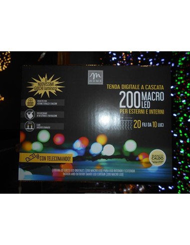 LUCI DI NATALE: vendita online TENDA 61406 DIGIT 200L B.CO CALDO C/GIOCHI IMMAGINI DOPPIO TELEC 2X1MT in offerta