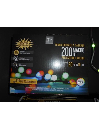 LUCI DI NATALE: vendita online TENDA 61437 DIGIT 200L RGB C/GIOCHI IMMAGINI DOPPIO TELEC 2X1MT in offerta