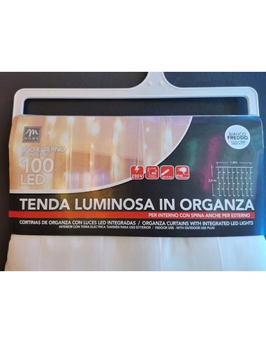 LUCI DI NATALE: vendita online TENDA 69815 ORGANZA 100L B.CO CALDO 1,4X2,8MT PROLUNGABILE in offerta