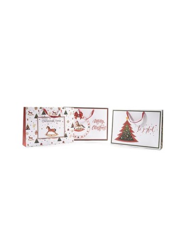 BUSTE E CARTE DA REGALO: vendita online SACCHETTO 80018 CHRISTMAS STORY 32X44X10CM ASSORTITO in offerta