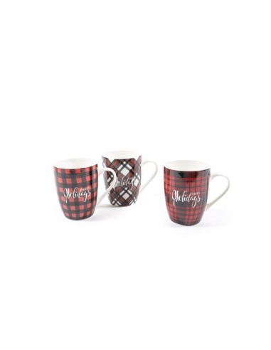 PORCELLANE: vendita online TAZZA MUG NEW BONE CHINA TARTAN 8,3X10,5X11,5CM ASSORTITO in offerta