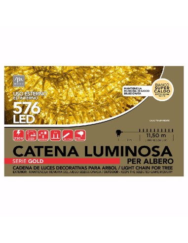 LUCI DI NATALE: vendita online FILO 576 MINILUCCIOLE DA ESTERNO COLORE SUPER CALDO in offerta