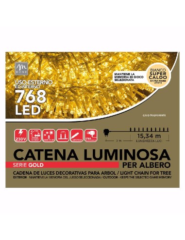 LUCI DI NATALE: vendita online FILO 768 MINILUCCIOLE DA ESTERNO COLORE SUPER CALDO in offerta