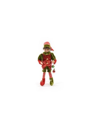 OGGETTISTICA NATALE: vendita online ELFO NATALIZIO VESTITO VERDE/ROSSO 11X8X35CM in offerta