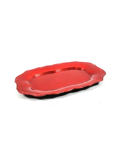 OGGETTISTICA NATALE: vendita online Vassoio Rosso in Plastica 38x26,5x2cm - La Magia di Natale a casa tua! in offerta