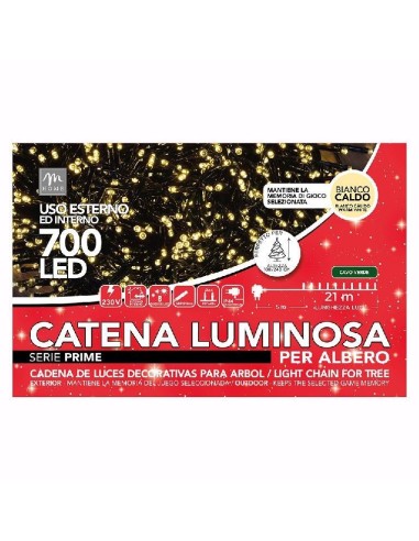 LUCI DI NATALE: vendita online SERIE 700 LED BIANCO CALDO 8 GIOCHI 26MT DA ESTERNO in offerta