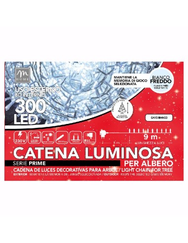 LUCI DI NATALE: vendita online S/LUM 300 LED COLORE BIANCO 8 GIOCHI DA ESTERNO in offerta