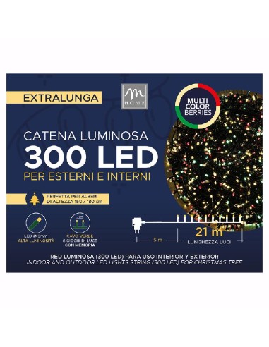 LUCI DI NATALE: vendita online Catena 300 LED Colore Berries - La Magia di Natale a casa tua! in offerta