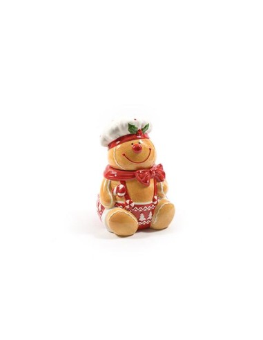 PORCELLANE: vendita online BISCOTTIERA GINGERBREAD CERAMICA 18X17X26,5CM in offerta