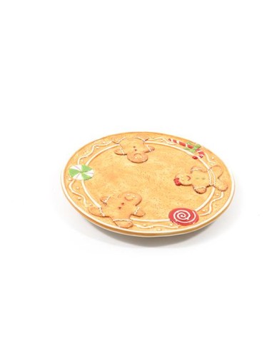 PORCELLANE: vendita online PIATTO GINGERBREAD CERAMICA D25,5CM in offerta