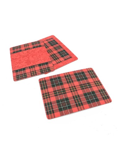 SOTTOPIATTI: vendita online TOVAGLIETTA TARTAN IN PLASTICA 30X40CM ASSORTITO in offerta