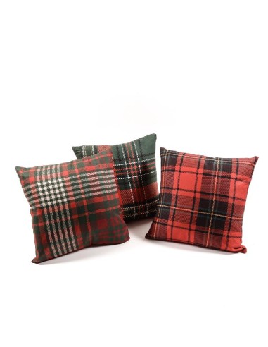 TESSILE: vendita online CUSCINO TARTAN LINE 45X45CM ASSORTITO in offerta