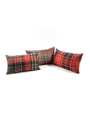 TESSILE: vendita online CUSCINO TARTAN LINE 30X50CM ASSORTITO in offerta