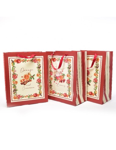 BUSTE E CARTE DA REGALO: vendita online SACCHETTO NATALIZIO POMEGRANATE 32X10,5X44,5CM in offerta